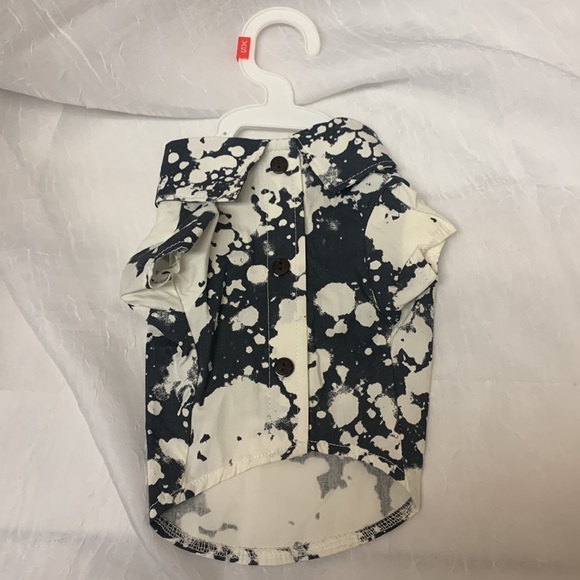 Darling Top Paw Charcoal & White Splattered Shirt Sz XS - Picture 3 of 6